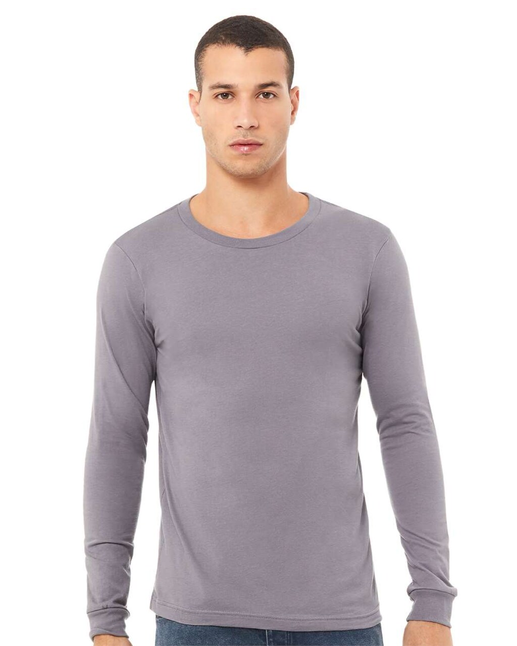 BELLA + CANVAS® Long Sleeve T-Shirt, Men’s Heavy Cotton Jersey Tee